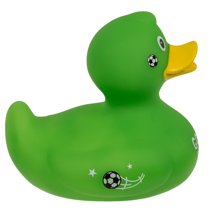Fußball Quietsche-Ente, ca. 10 cm,