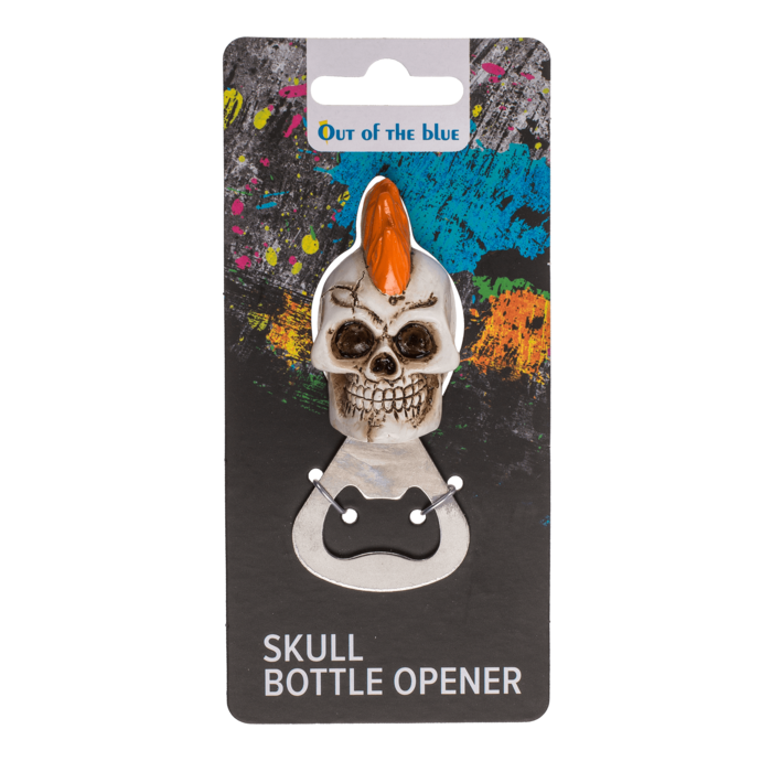 Metall-Flaschenöffner, Totenkopf,