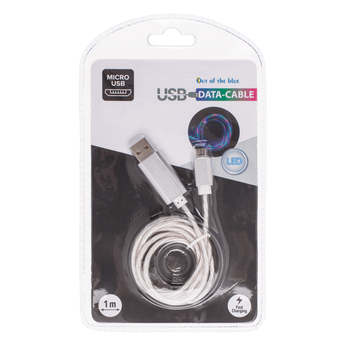 USB-Schnellladekabel für Micro-USB, mit LED,