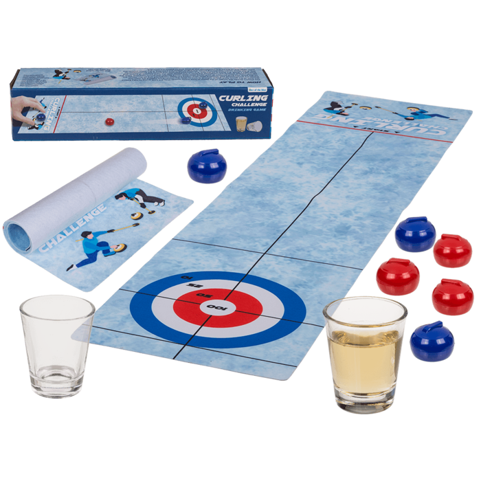 Trinkspiel, Tisch-Curling,