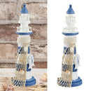 Leuchtturm mit Fischen, M, ca. 10,5x32x10,5 cm