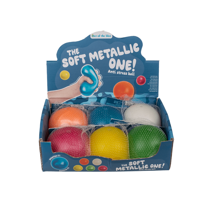 XL Antistress-Ball, Ultra Soft, Metallic,