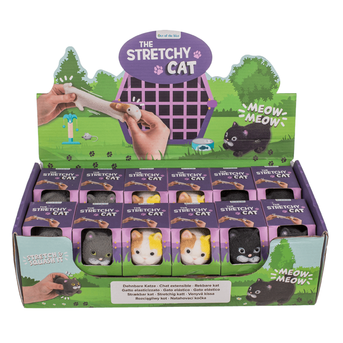 Stretch-Katze, 9 cm, 3-fach sortiert,