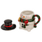 Becher, Funny Snowman, mit Deckel,