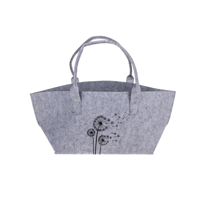 Filz-Einkaufstasche, Löwenzahn/Wildblumen,