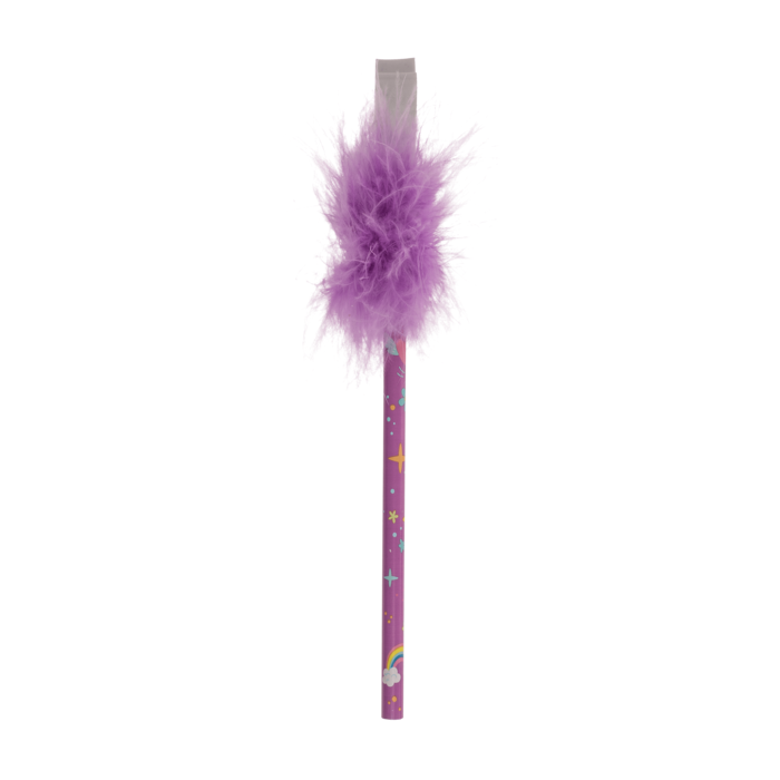 Bleistift mit Radiergummi, Flauschiges Einhorn,