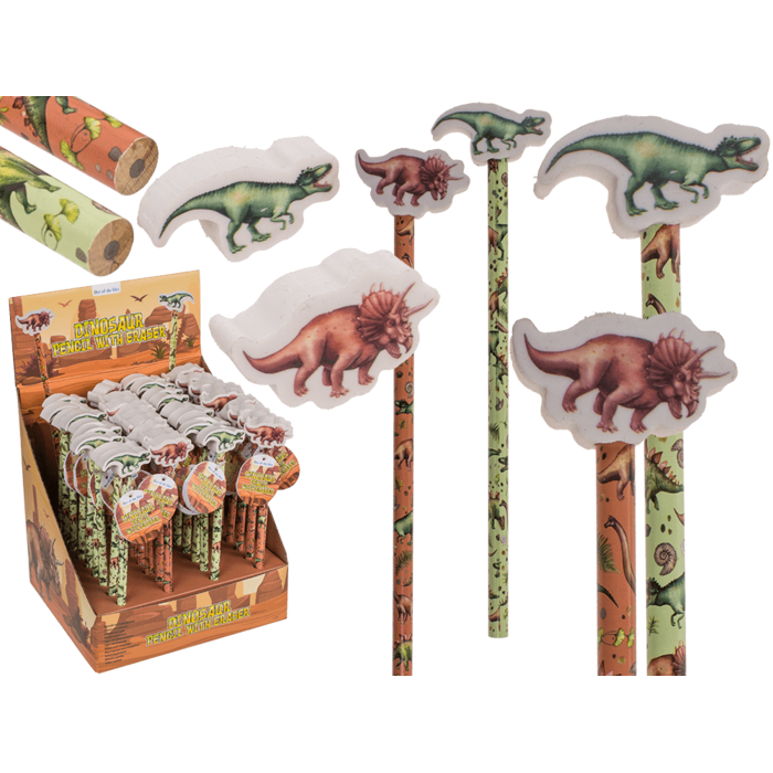 Bleistift mit Radiergummi, Dinosaurier,