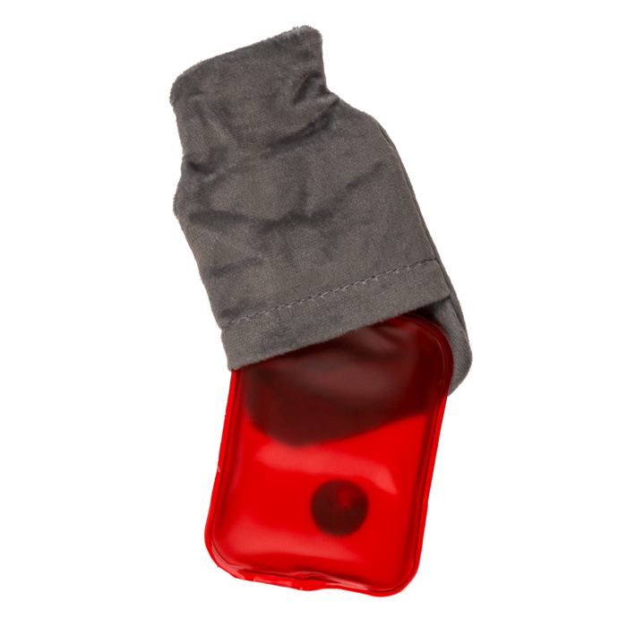 Handwärmer, Wärmflasche mit Fleeceüberzug,