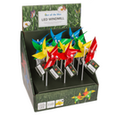 Bunte Windmühle mit 3 LED, farbwechselnd, H: 28 cm