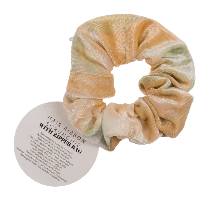 Textil-Haarband, Scrunchie mit Beutel,