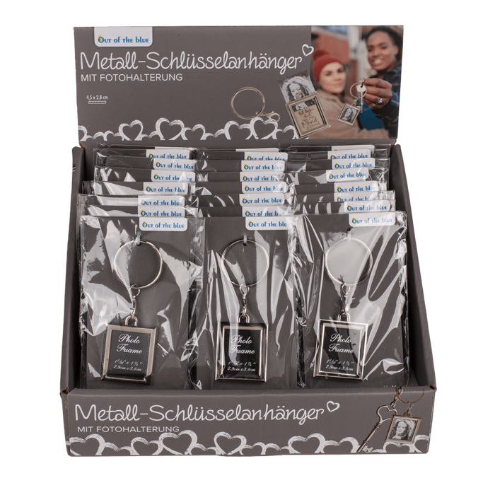 Metall-Schlüsselanhänger, mit Fotohalterung,