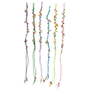 Textil-Armband mit Muscheln & Glasperlen,
