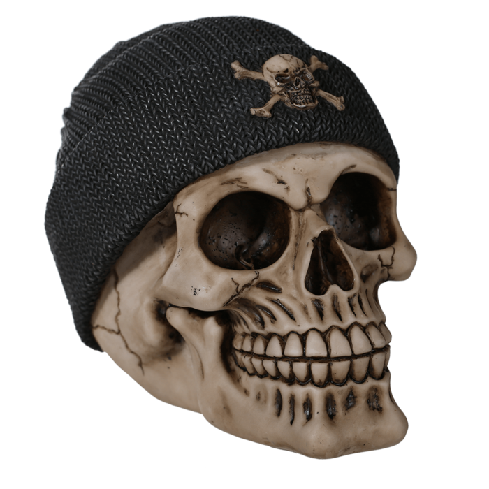 Spardose, Totenkopf mit Fischermütze,