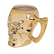 Becher, Totenkopf mit Kristallsteinen,