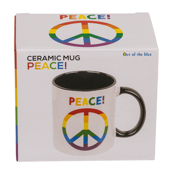 Becher, Peace, Steingut,