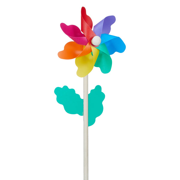 Windrad "Flower" bunt S, ca. 30cm, 11cm Ø