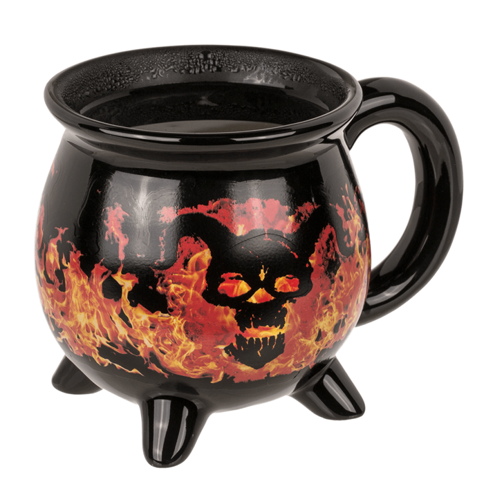 Becher, Feuerteufel, Steingut, Thermoeffekt,