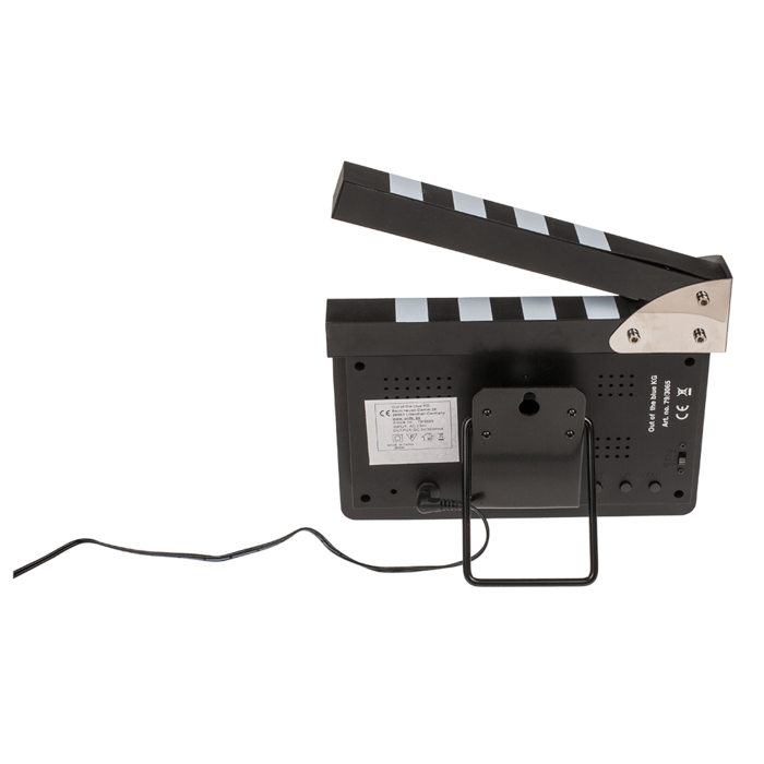 Wecker mit Digitaluhr & Datumsanzeige, Filmklappe,