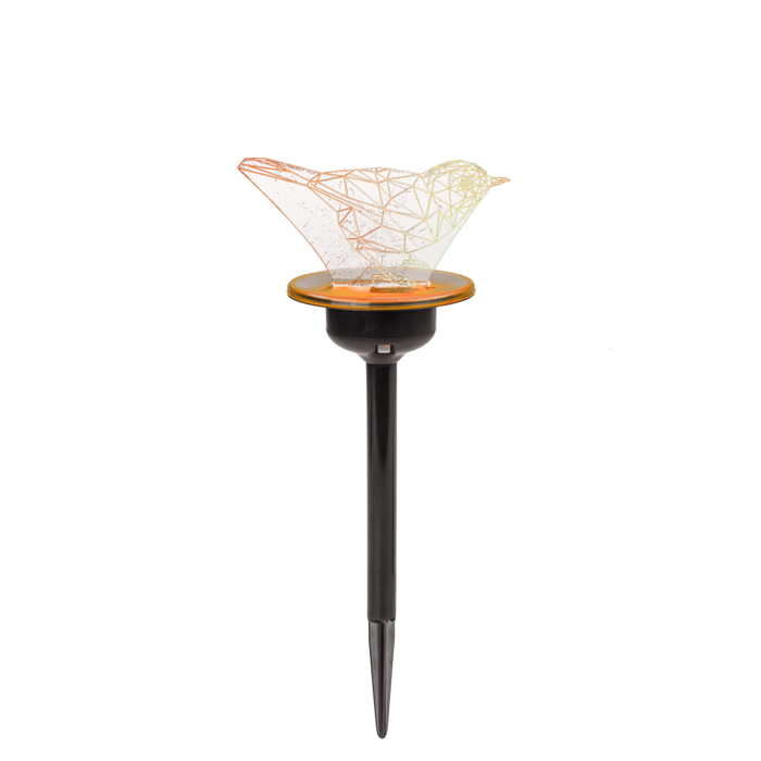 3D Solar Gartenstecker mit Farbwechsel-LED,