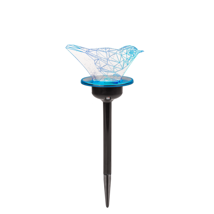 3D Solar Gartenstecker mit Farbwechsel-LED,