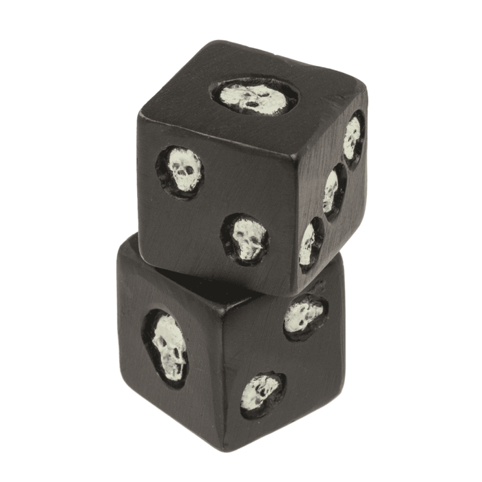 Würfel, Totenkopf,  leuchtet im Dunkeln,