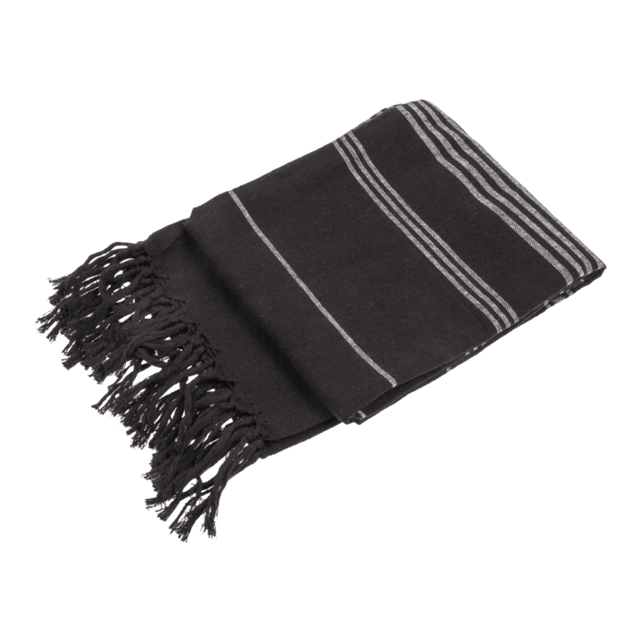Weiß/schwarzes Fouta-Hamamtuch