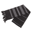 Weiß/schwarzes Fouta-Hamamtuch
