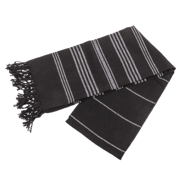 Weiß/schwarzes Fouta-Hamamtuch