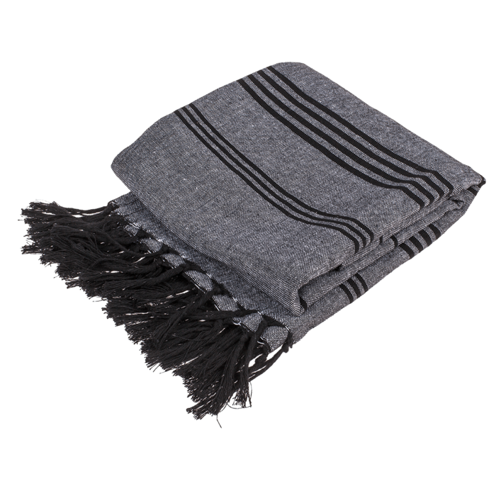 Weiß/schwarzes Fouta-Hamamtuch