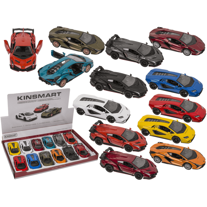 Metall-Modellauto mit Rückziehmotor, Lamborghini,