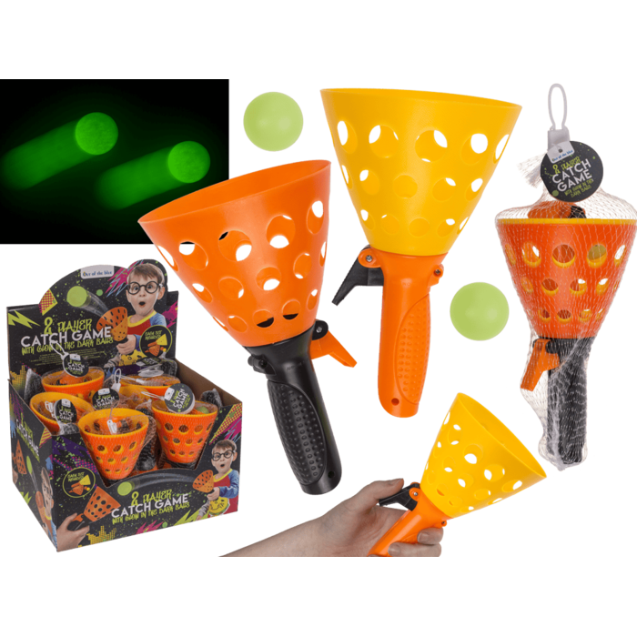 2 in 1 Fangspiel, mit Glow in the Dark Bällen,