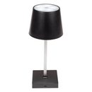 Schwarze Tisch-Lampe mit LED,