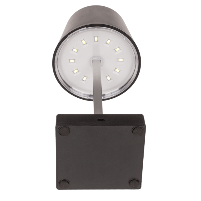 Schwarze Tisch-Lampe mit LED,