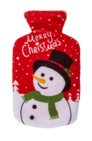 Handwärmer, Wärmflasche mit Fleeceüberzug,