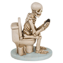 Skelett auf Toilette,  ca. 13 x 10 cm,