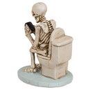 Skelett auf Toilette,  ca. 13 x 10 cm,