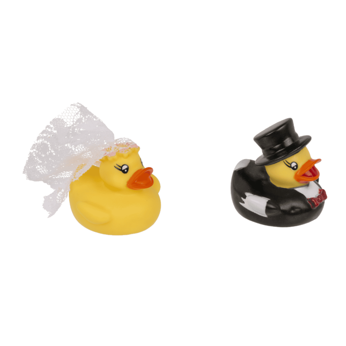 Quietsche-Enten, Brautpaar, 6 cm,