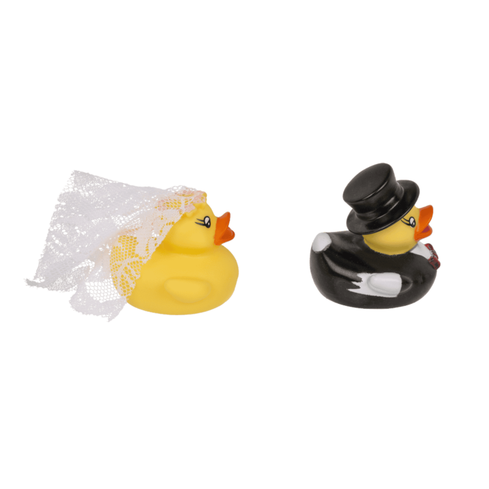 Quietsche-Enten, Brautpaar, 6 cm,