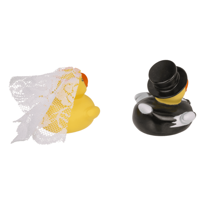 Quietsche-Enten, Brautpaar, 6 cm,