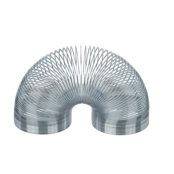 Silberfarbene Mini-Metallspirale, ca. 3,5 cm,