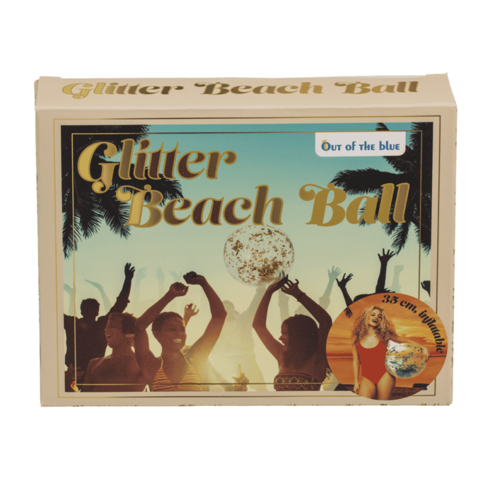 Aufblasbarer Glitter-Strandball, 35 cm,