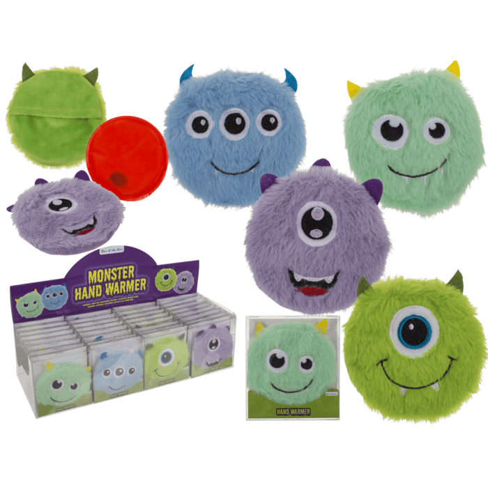 Handwärmer, Monster, mit Plüschüberzug,