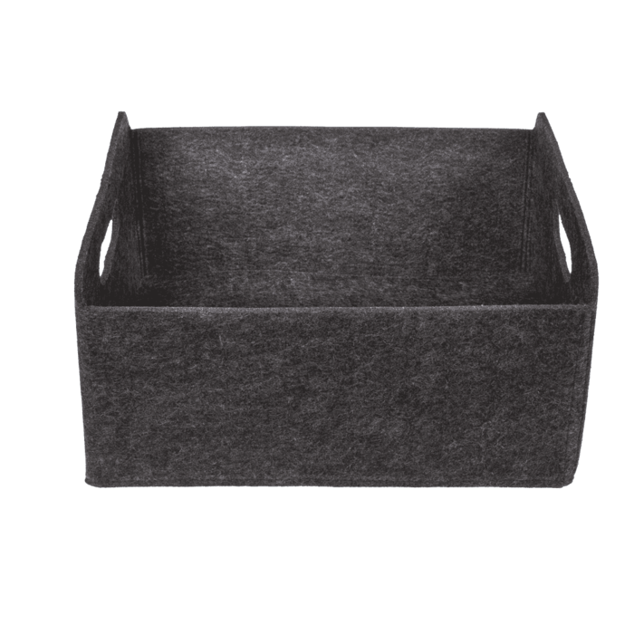 Dunkelgraue Filz-Aufbewahrungsbox,