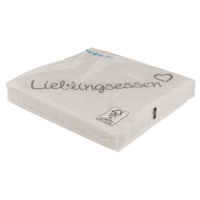Weiße Papier-Servietten, Lieblingsessen,