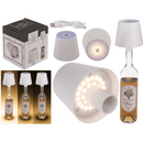 LED Flaschenleuchte, weiß, 3 Modi (an/aus/dimmbar)
