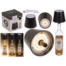 LED Flaschenleuchte, schwarz,