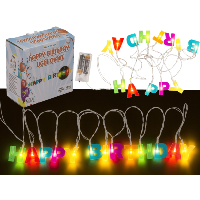 "LED-Lichterkette ""Happy Birthday"", L: 1,70 m.,"