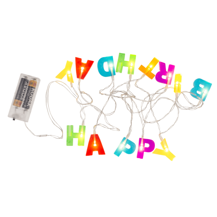 "LED-Lichterkette ""Happy Birthday"", L: 1,70 m.,"