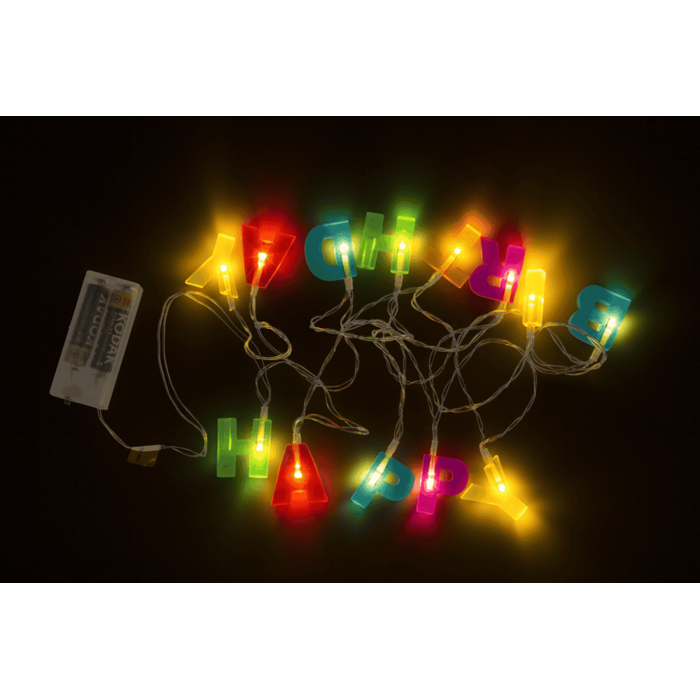 "LED-Lichterkette ""Happy Birthday"", L: 1,70 m.,"