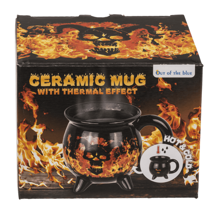 Becher, Feuerteufel, Steingut, Thermoeffekt,